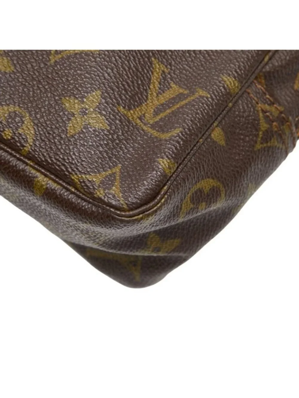 Louis Vuitton Monogram Trousse Toilet 28 Clutch Brown Leather